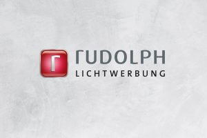 rudolph lichtwerbung logo weiß